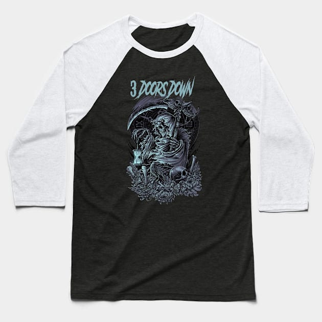 3 DOORS DOWN BAND DESIGN Baseball T-Shirt by TatangWolf